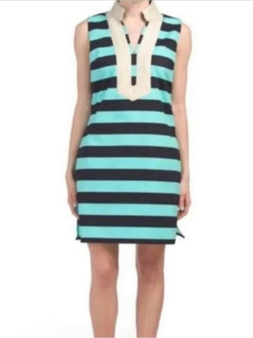 Sail to Sable Striped Sleeveless Shift Dress size medium